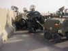 AGE driver used bobtail to tow a lot of FL-1D's (5 units on each outside pintle hook).  AGE driver was stopping the bobtail when the momentum of all the units caused units to ride up on each other.