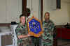 MSgt Crawford Retirement Shadow Box Presentation by SMSgt Godfrey