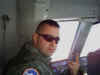 SSgt Calahan in the Cockpit jump seat