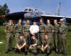 Standing left to right, Rich Townsend, Bret Salisbury, Tom Bauers, Instructor ?, James Bennett, Robert Johnson, Bill Barnes, Staff Sargent Quick, bottom row left to right, Ralph Corey, Lynda Goodwin and Chris Crews