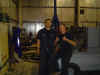 SSgt Winnett and Sra Dougerty changing a generator. 380th EMXS/AGE 