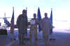 SSgt Jeff Shropshire putting on his Staff stripes while deployed to Bagram AB Afghanistan